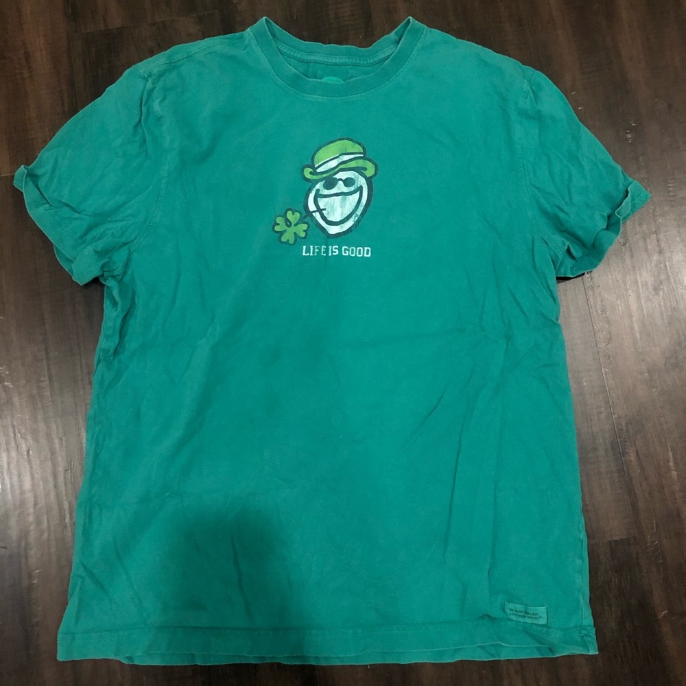 GREEN “LIFE IS GOOD” T-SHIRT